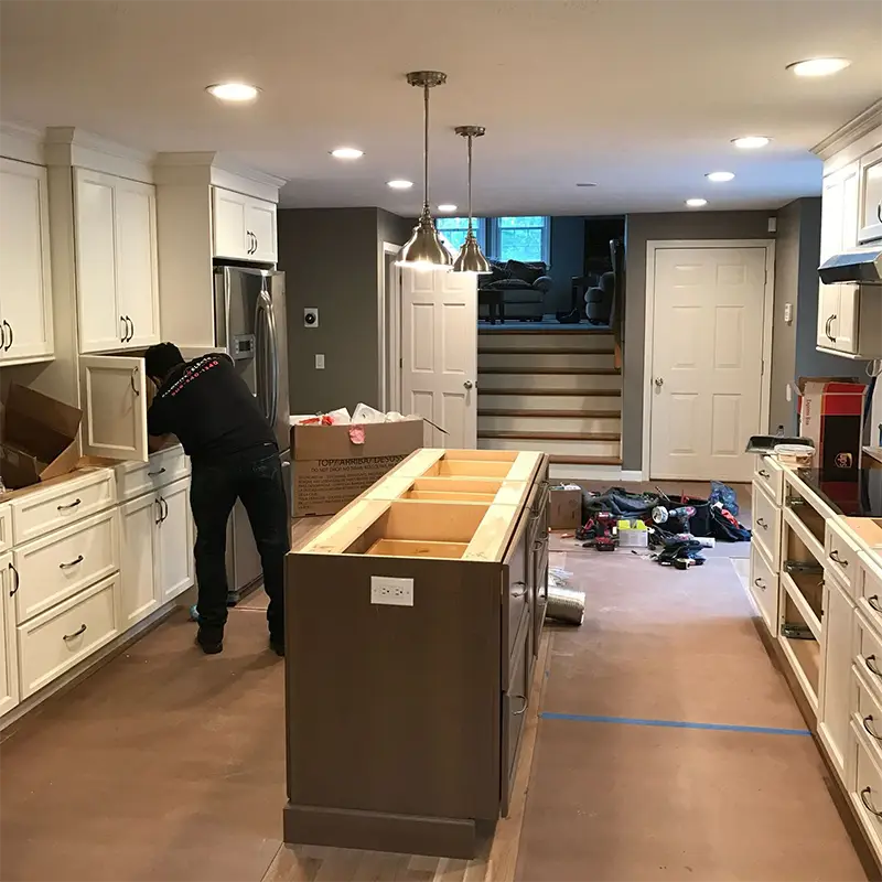 new construction, kitchen renovation